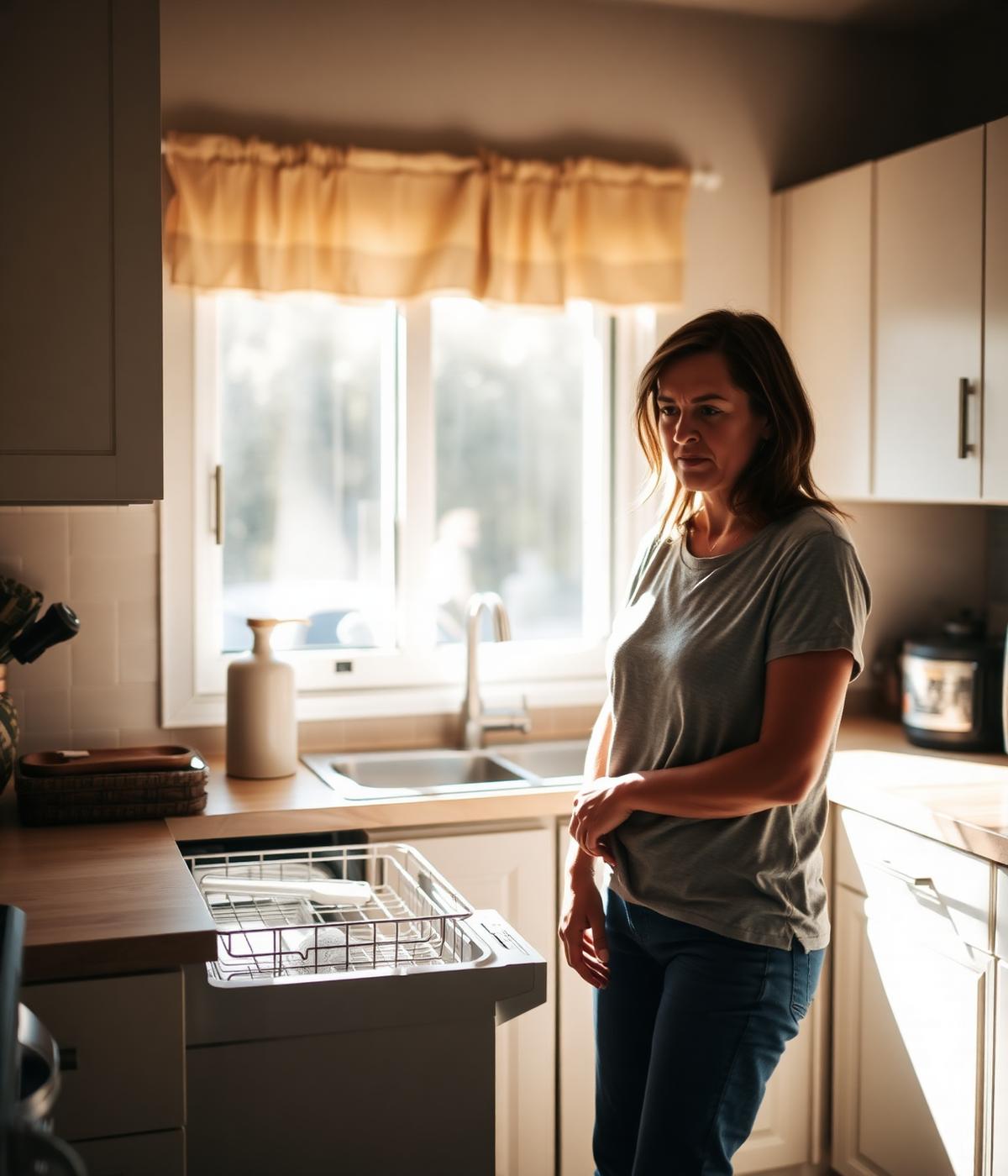 A homeowner in their kitchen